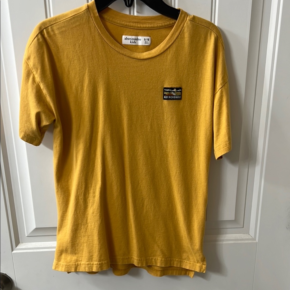 Abercrombie & Fitch Tan T-Shirt with Logo Patch